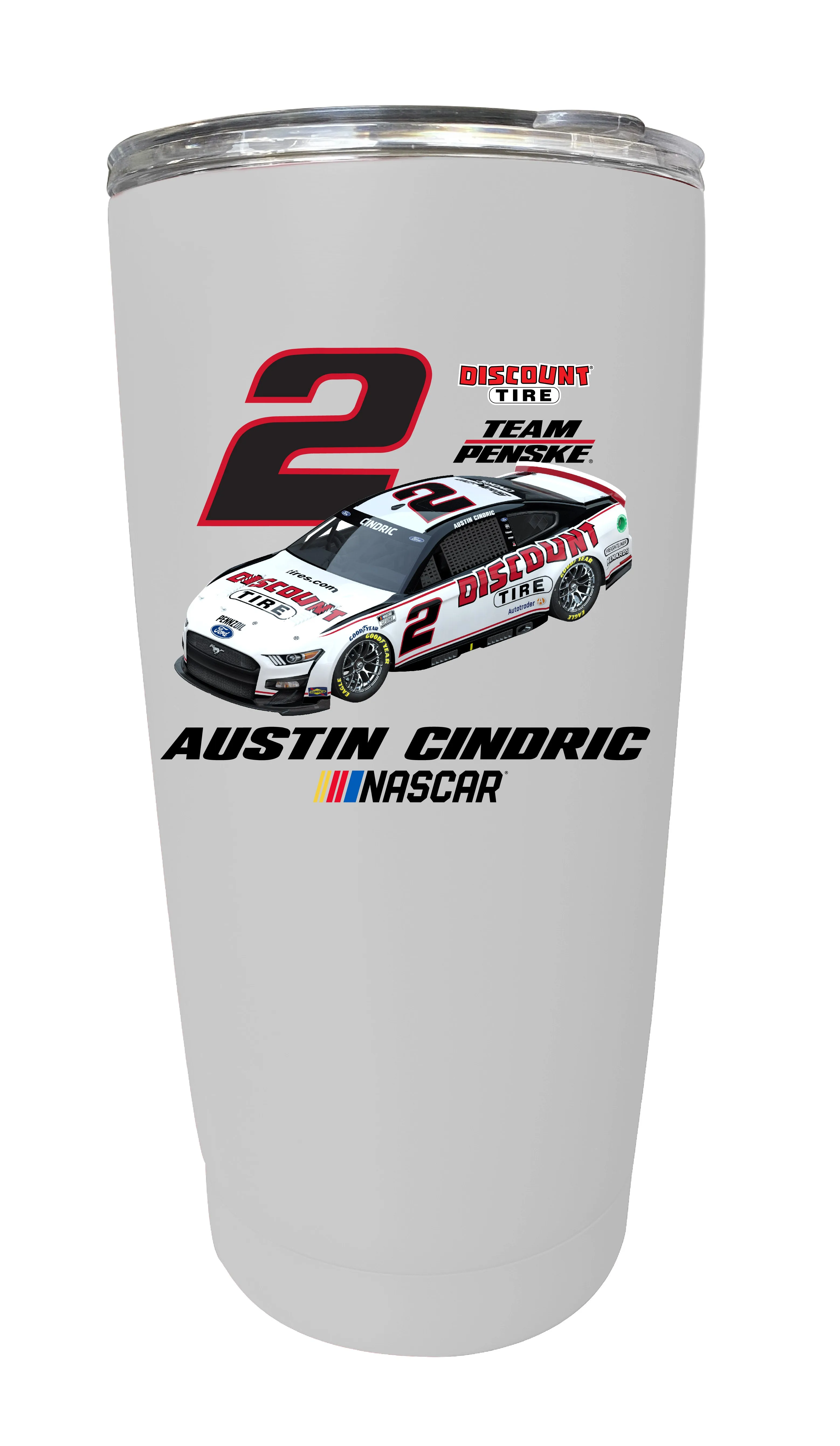 #2 Austin Cindric Officially Licensed 16oz Stainless Steel Tumbler Car Design Stainless Steel