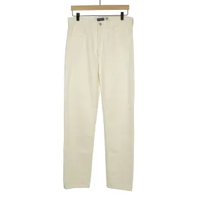 5-pocket trousers in ecru cotton sashiko