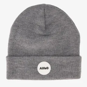 Alife Rubber Applique Beanie - Heather Grey