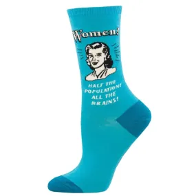 All The Brains Women's Crew Sock