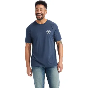 Ariat Men's Navy Lucky Horseshoe Tee