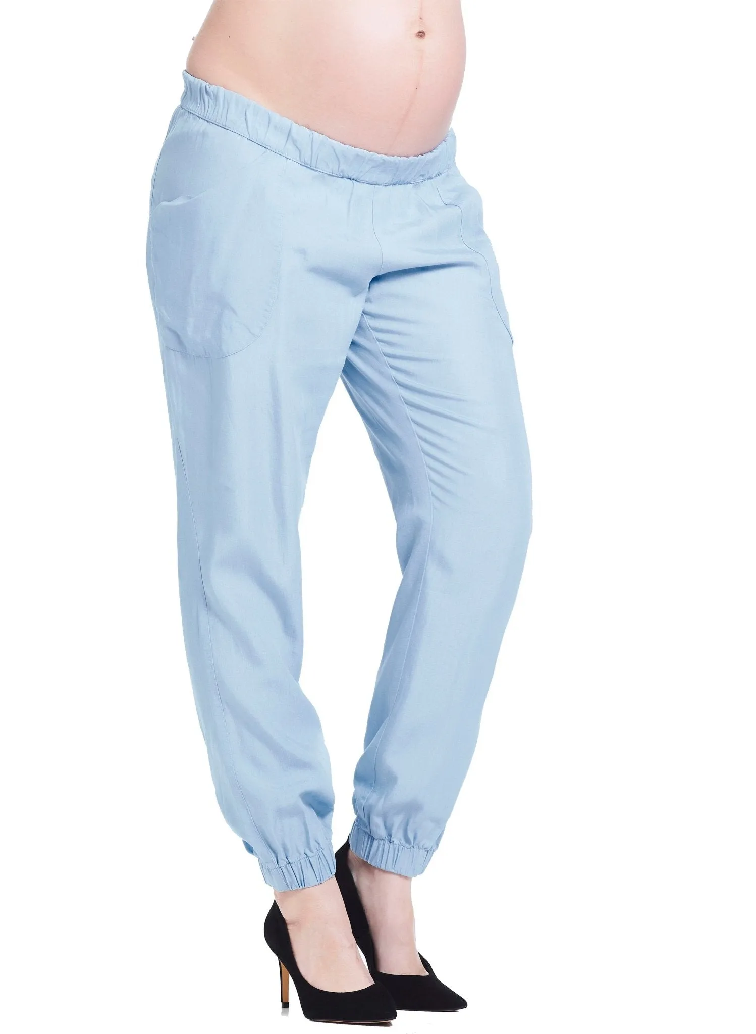 Ava Maternity Pant - Chambray