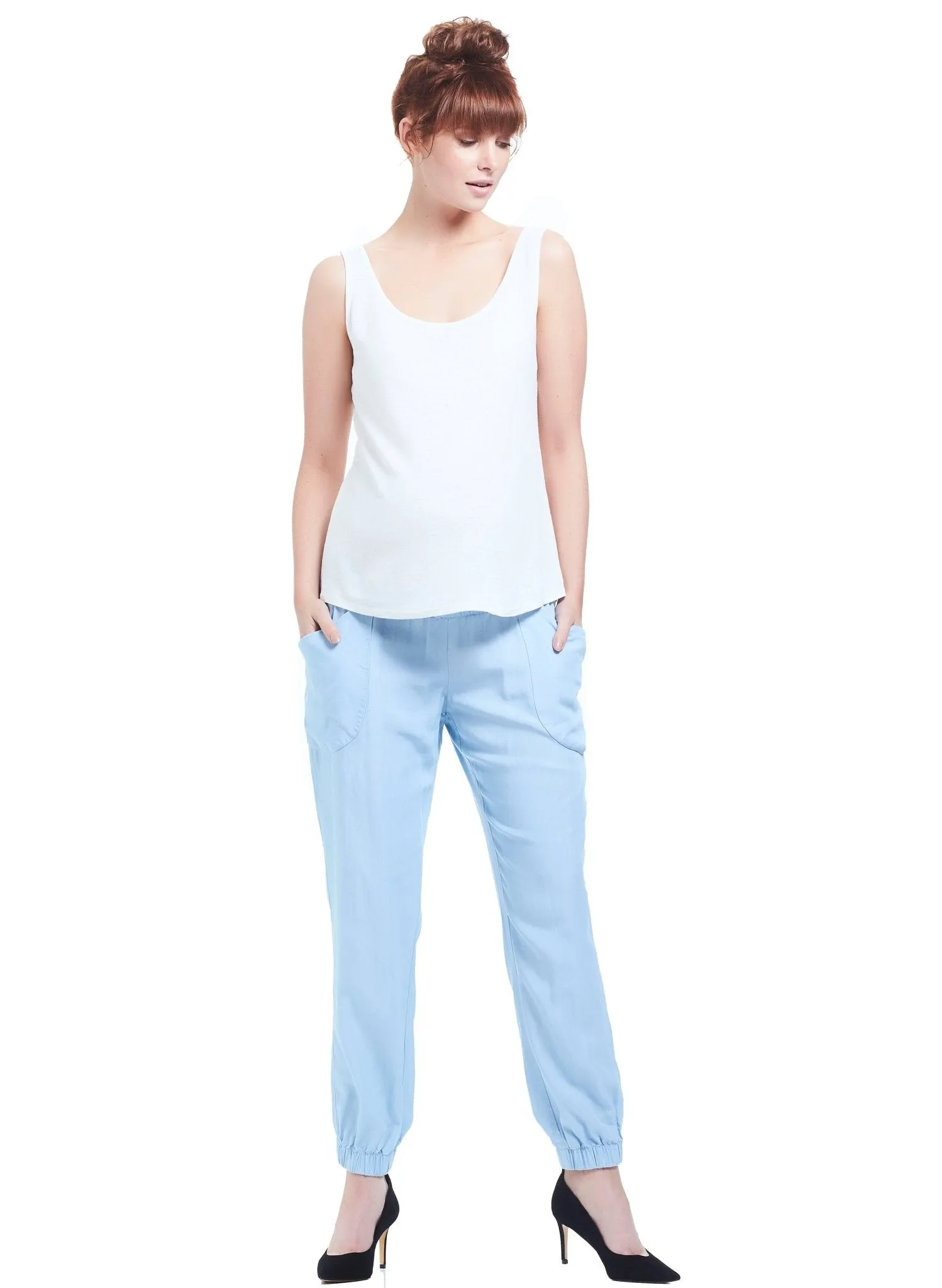 Ava Maternity Pant - Chambray