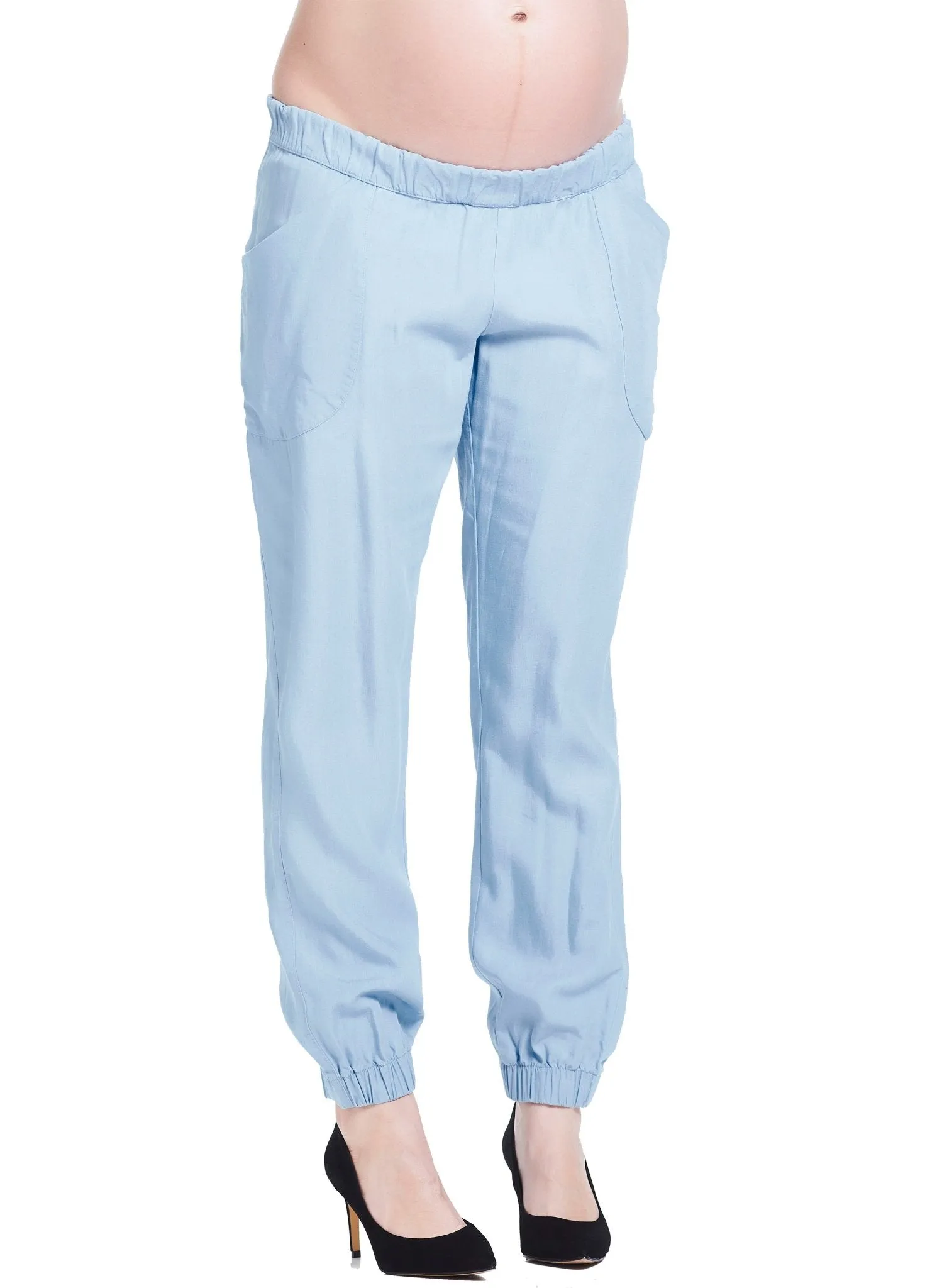 Ava Maternity Pant - Chambray