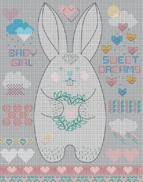 Baby Bunny - PDF Free Cross Stitch Pattern