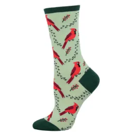 Cardinal Tracks Women's Crew Socks