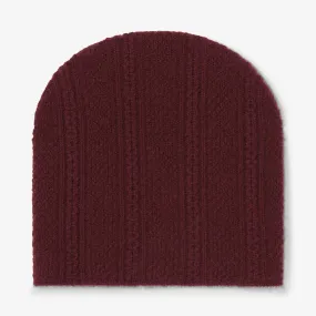 Circle Cable Beanie - Cashmere :: Chianti