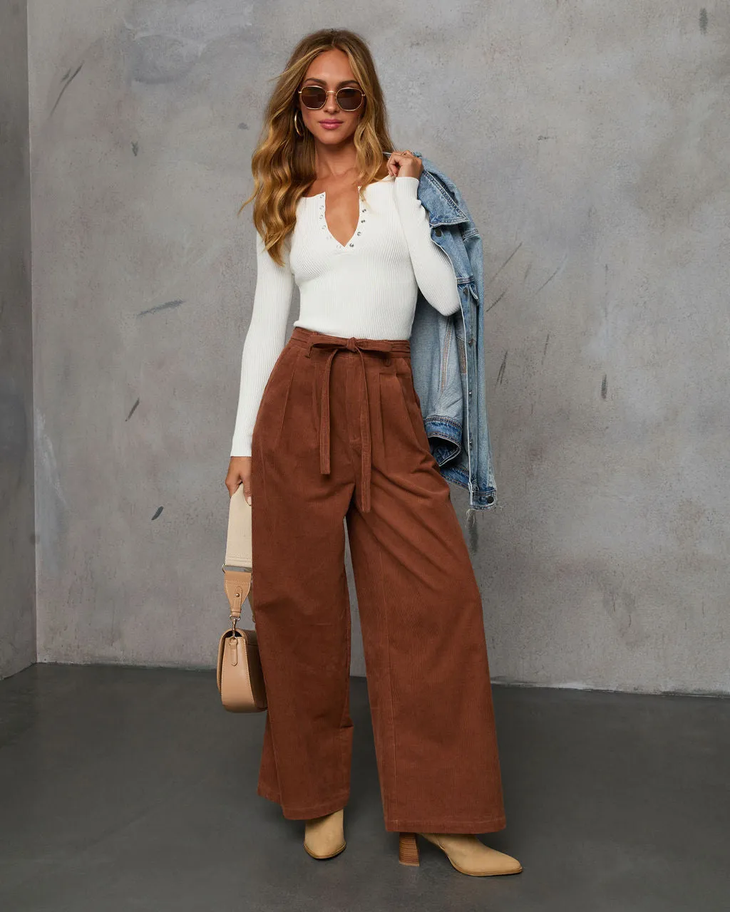 Devin Wide Leg Corduroy Trouser