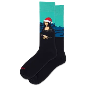 HOTSOX Men's Santa Mona Lisa Crew Sock