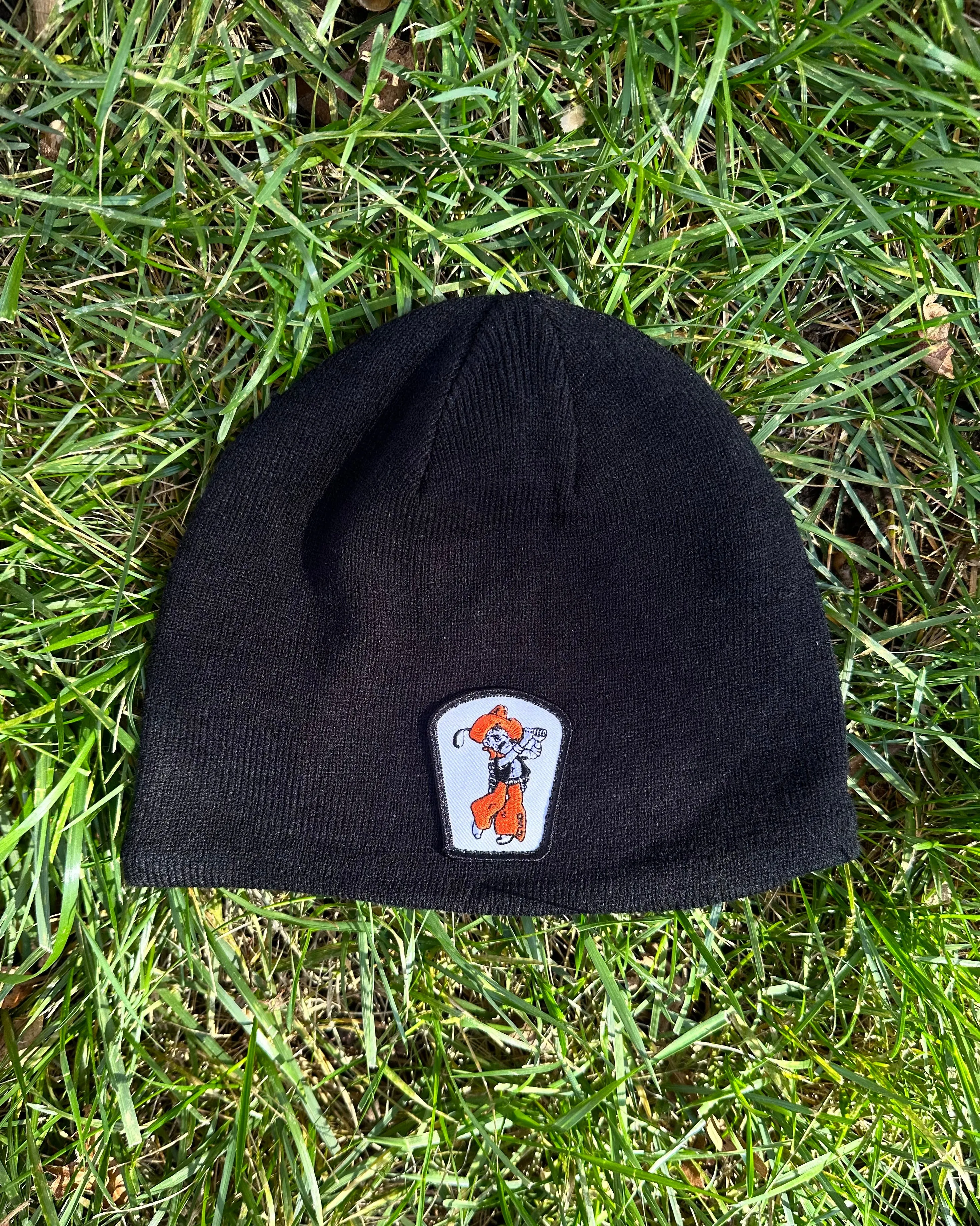 Imperial Cuffless Knit Beanie w/ Patch