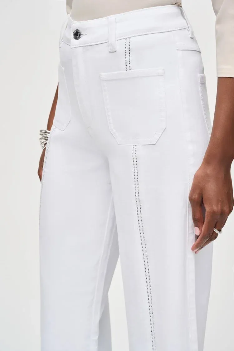 Joseph Ribkoff Culotte Jeans With Embellished Front Seam