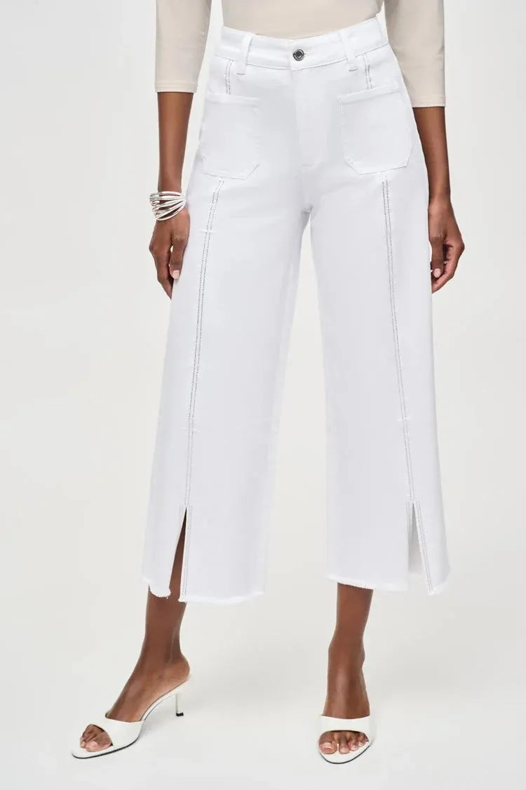 Joseph Ribkoff Culotte Jeans With Embellished Front Seam