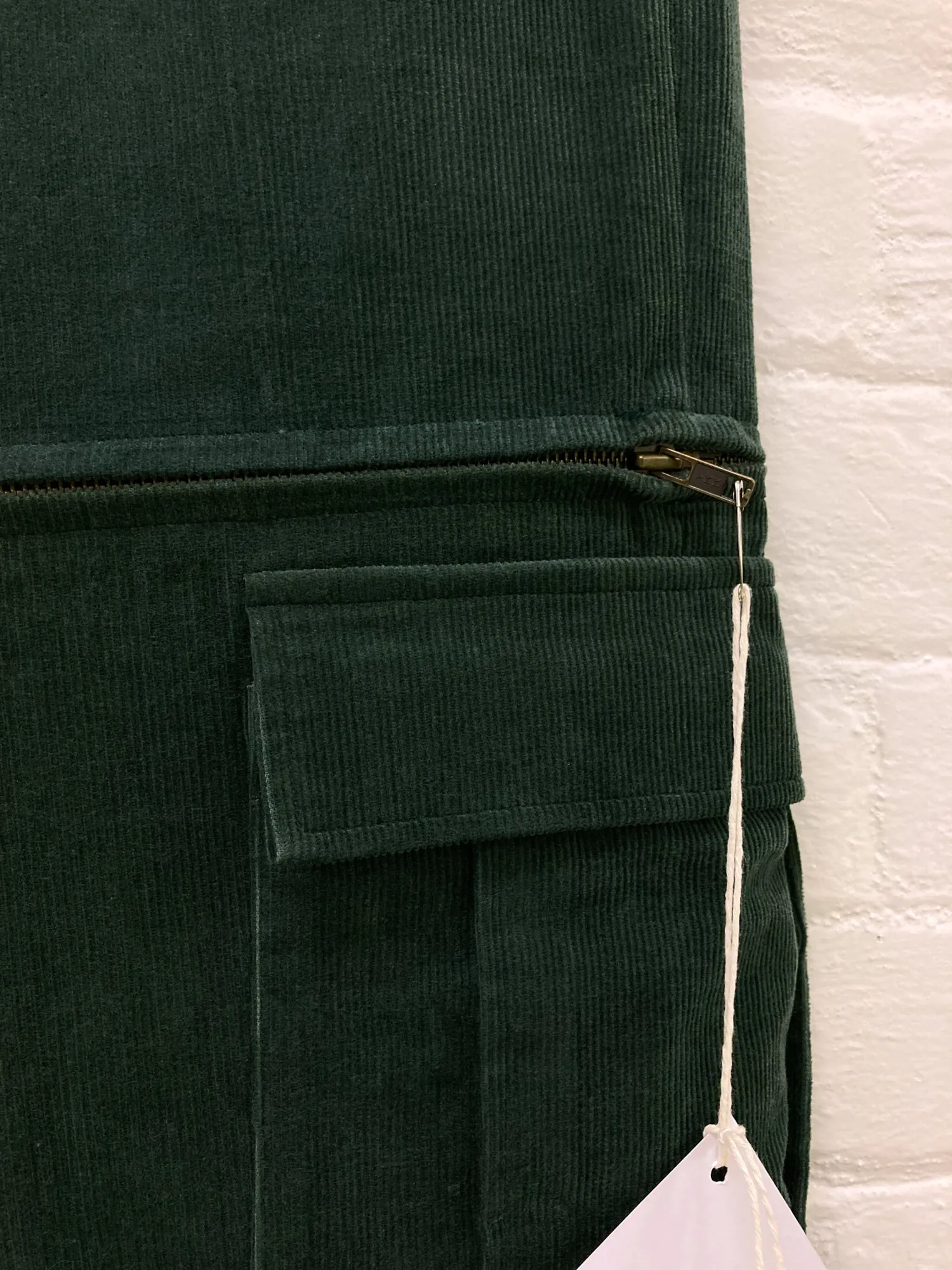 Keita Maruyama Homme 1990s dark green corduroy two way zip off trousers - size M