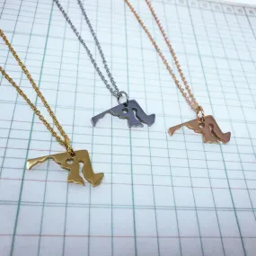 Maryland State Silhouette Necklace