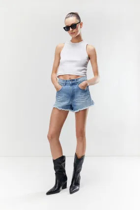 MID-LENGTH JEAN SHORT