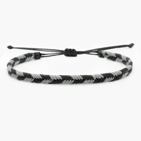 Mini Braided "Java" Bracelet (Black/Grey)