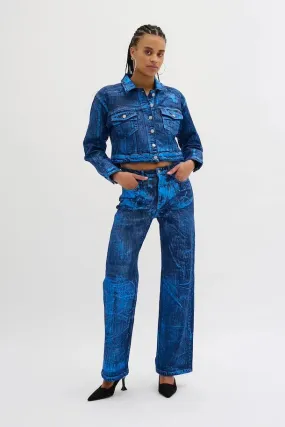 My Essential wardrobe Aspen Jean in Blue Metallic