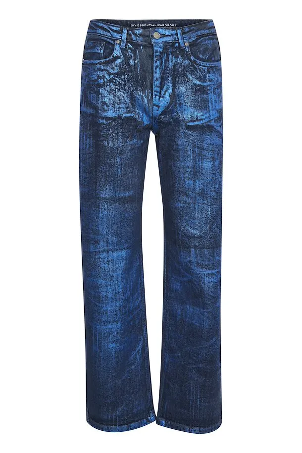 My Essential wardrobe Aspen Jean in Blue Metallic