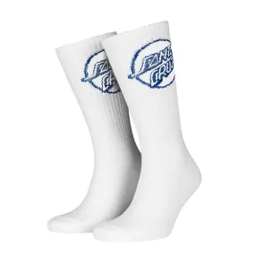 Santa Cruz Dissected Dot Socks - White