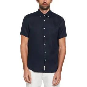 Short Sleeve Washed Linen Shirt