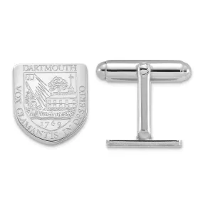 Sterling Silver Dartmouth College Crest Cuff Links