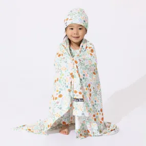 Summer Floral Bamboo Swaddle & Beanie Set