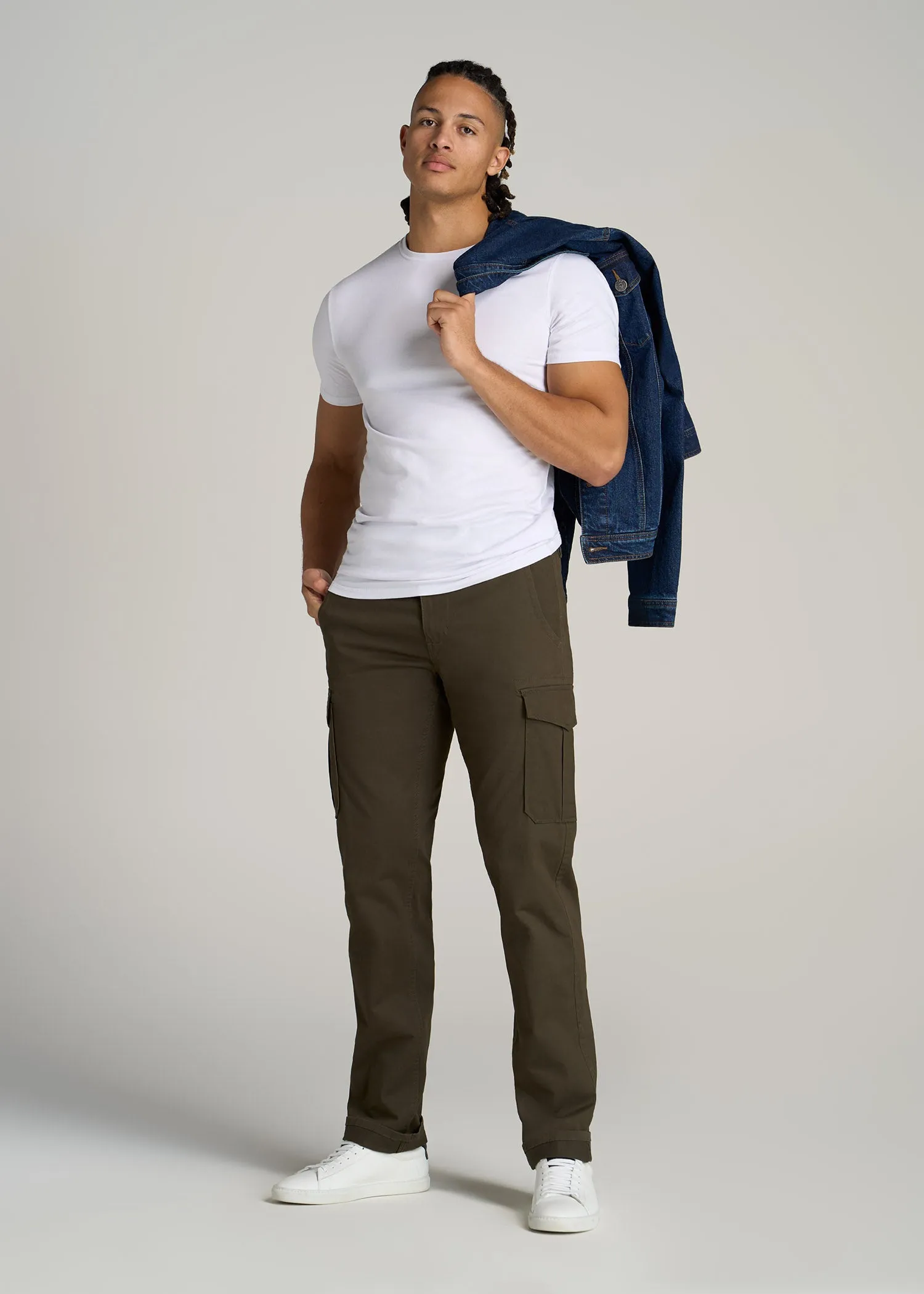 The Essential SLIM-FIT Crewneck Tee for Tall Men in White