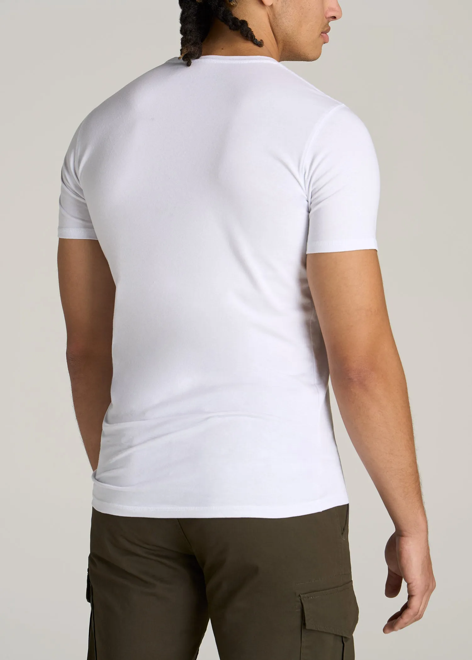 The Essential SLIM-FIT Crewneck Tee for Tall Men in White