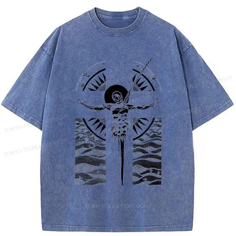 Tokyo-Tiger Fallen Angels Cross Manga Washed T-Shirt