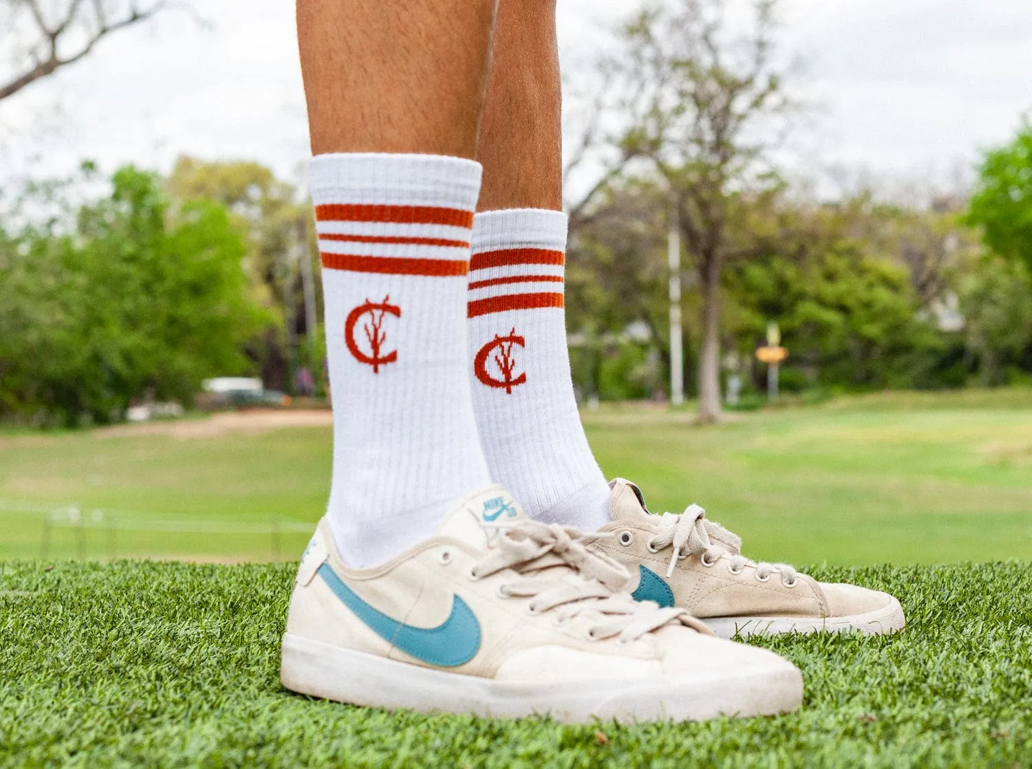 Tubular Socks - Grassy C - Burnt Orange