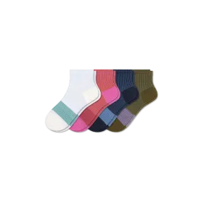 Youth Lightweight Stripe Quarter Sock 4-Pack