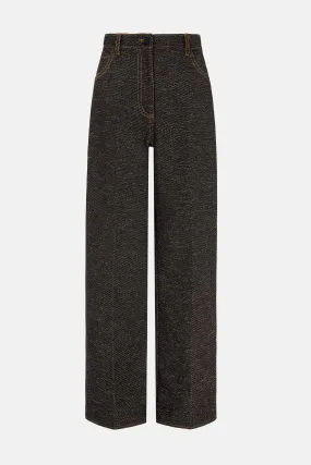 Ziggy Trousers in Black and Brown Denim